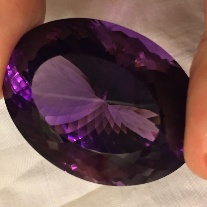 Amethyst, 162.00 ct. Oval Cut, Bolivia, Flawless, Collector Size Gem