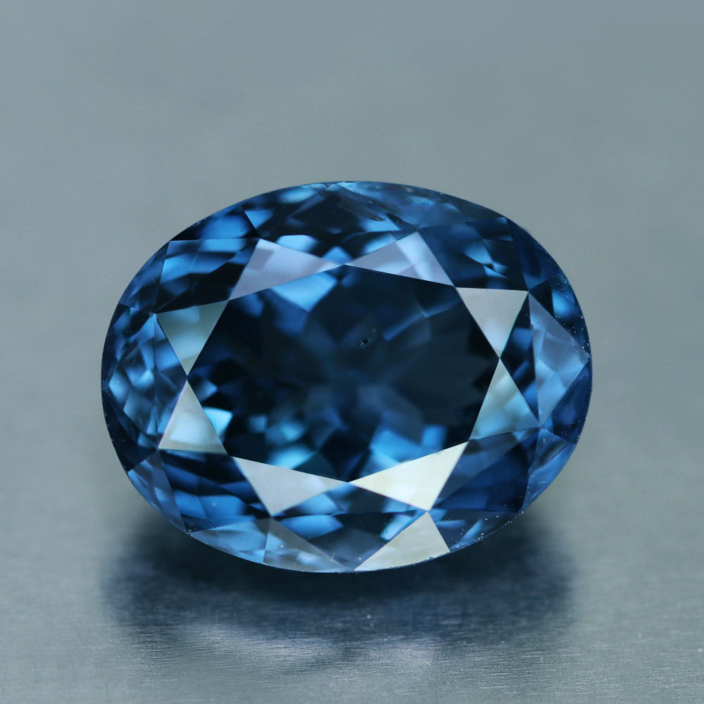 Blue Spinel, 5.11 Ct. Ink Blue - Violet, GIA Certified, Oval Cut, VVS, Sri Lanka