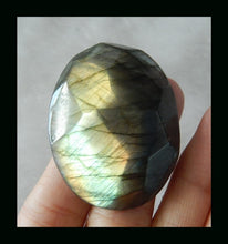 Jewelry making supplies Labradorite Cabochon, 130 Ct. Gold Flash, Large, Faceted