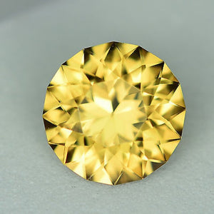 Zircon, 2.15 Carat, Golden Yellow, Master Round Brilliant Diamond Cut
