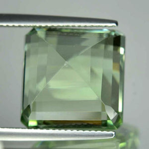 Prasiolite 18.33 ct, VVS, Light Basil Green, Emerald Cut, Brazil