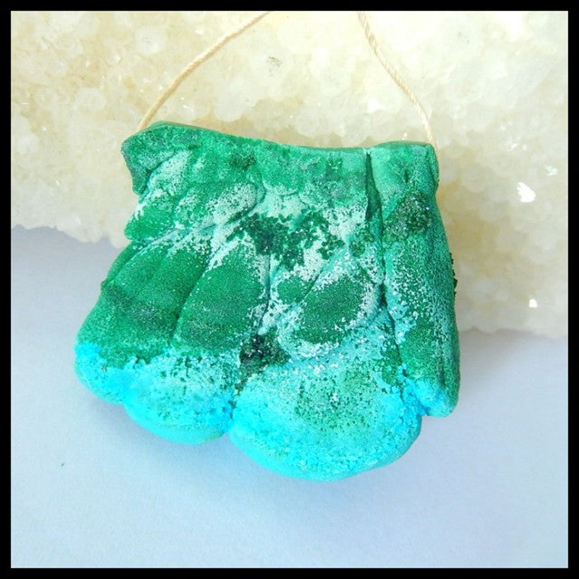 136.4 Carat Druzy Malachite Drilled for Use as Pendant, Beautiful