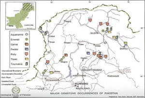 Gem Mining Map of Pakistan 