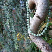 Celadon Green Nephrite Jade, Milor, Milan Italy, Sterling Silver Necklace