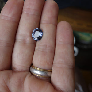Blue Spinel, 3.28 Ct. Ash Blue, Ceylon Natural Cobalt Bearing