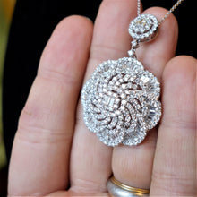 Diamond Necklace, 6.75 Ct.  G+ VS - VVS, 18K White Gold