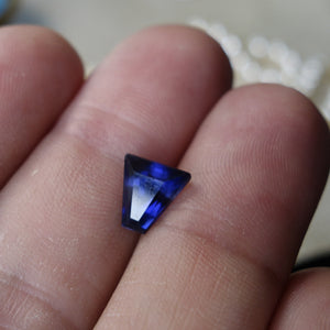 Blue Iolite, 1.51 ct, Natural Deep Blue, Fancy Cut VVS Tanzania