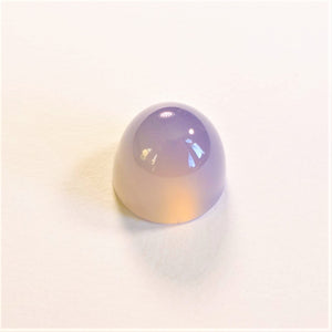Chalcedony, Cabochon Violet Purple with Golden Ghost Light