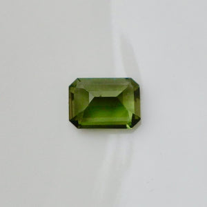 Green Zircon, Emerald Cut, Rarest Color at Chateau Peridot