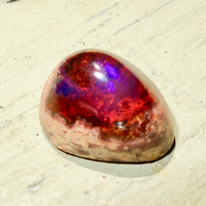 Mexican Matrix Opal, 9.50 Ct. Fantastic, Dominant Red, Multicolor, Cantera, Lost World Look
