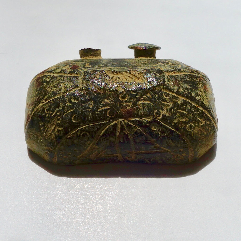 Ancient Roman Bronze Artifact, Lid to Ancient Box Dating to 200 AD