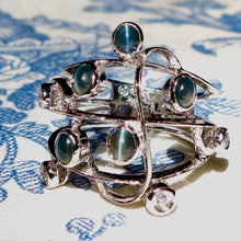 Cat's Eye Alexandrite and Diamond Bezel Set Custom Ring 14KWG