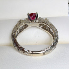 Ruby Ring, Beautiful, .50 plus ct. with .70+ ct. diamonds in 14kwg