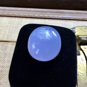 Turkish Blue Chalcedony, 40 ct. Oval Cabochon, Gorgeous