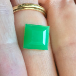 Extremely high quality Marlborough Green chrysoprase / chalcedony vaulted since 1970's and now being cut into amazing gems equal or exceeding the quality mounted during the 1970's by the highest end jewelers in the world