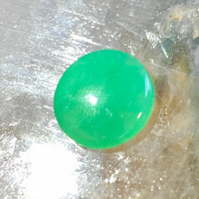 Marlborough Green Chalcedony, 2.29 ct. Cabochon, Master cut Some of the finest quality chrysoprase a.k.a green chalcedony you will find. Mines out by 1980 all that is available are vaulted rough and we found a rare supplier of AAA material and our cutters in the US are cabbing this now. 