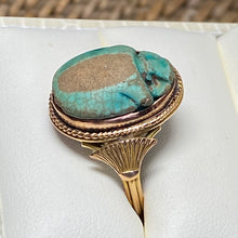 Antique Egyptian Scarab Beetle Ring, 1920s’, Copper Gold