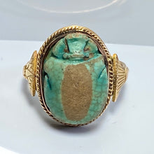 Antique Egyptian Scarab Beetle Ring, 1920s’, Copper Gold