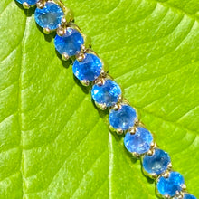 Blue Sapphire Tennis Bracelet, Pailin, 14k Yellow Gold
