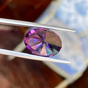 9.78 carat Amethyst, Uruguay, Flawless Clarity, Oval Precision Cut