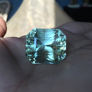 In shade. most expensive topaz Tussoan Imperial Green, Tzar's Royal Mines, 80 flawless, untreated carats