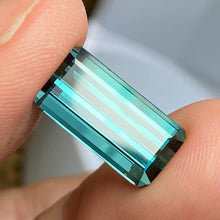 Neon Blue Indicolite Tourmaline, 7.16 ct. Blue, VVS1 Clarity, Afghanistan, Step-Emerald Cut