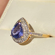 Sapphire Engagement Ring No Heat GLC certified Diamond 18k Engagement Ring, Size 7