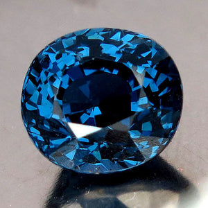 Blue Spinel, 3.15 Ct. Vivid, Royal Blue, RARE Madagascar Origin. Almost round, slightly oval